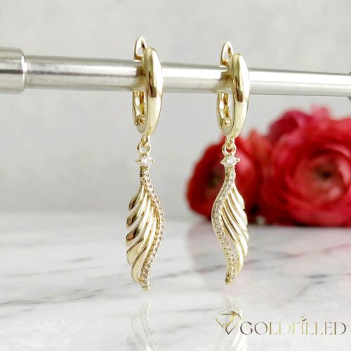 Goldfilled Antiallergén Fülbevaló 46mm 14K szín	