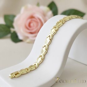 Goldfilled Antiallergén Karkötő 19 cm/7mm 14K színű