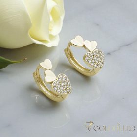 Goldfilled Antiallergén Fülbevaló 14mm 14K szín 