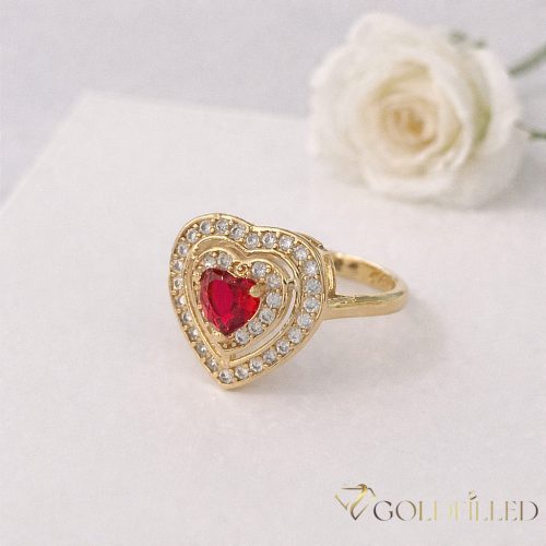 "Goldfilled" antiallergén gyűrű, különböző méretekben 18K színű