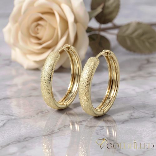 Goldfilled Antiallergén Fülbevaló 26 mm 14K szín