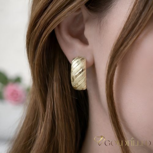 Goldfilled Antiallergén Fülbevaló 22 mm 14K szín