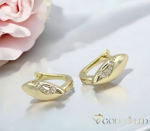 Goldfilled Antiallergén Fülbevaló 16mm 14K szín