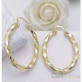 Goldfilled Antiallergén Karika Fülbevaló 40mm 14K szín	