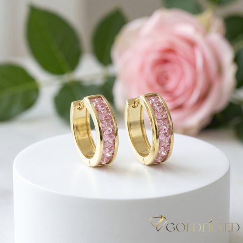 Goldfilled Antiallergén Fülbevaló 19mm 14K szín
