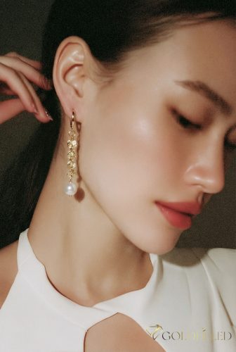 Goldfilled Antiallergén Fülbevaló 54mm 14K szín