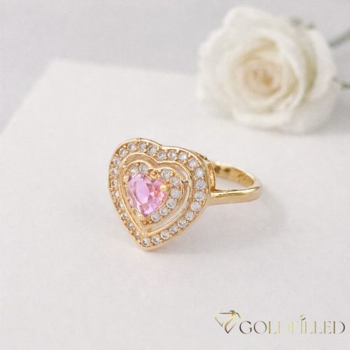 "Goldfilled" antiallergén gyűrű, különböző méretekben 18K színű