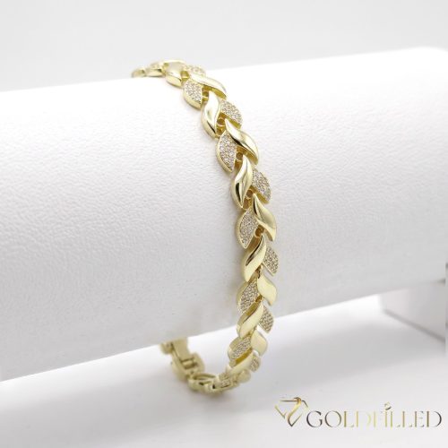 Goldfilled Antiallergén Karkötő 19cm/8mm 14K színű