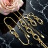 Goldfilled Antiallergén Nyaklánc 45cm/2-10mm + Karkötő 17-20cm + Fülbevaló 14K szín