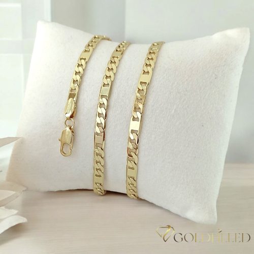 Goldfilled Antiallergén Nyaklánc  50cm /4mm+ Karkötő 20cm 14K Szín