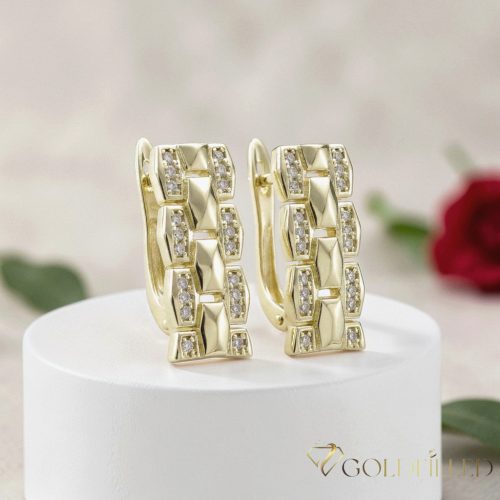 Goldfilled Antiallergén Fülbevaló 19mm 14K szín