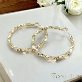 Goldfilled Antiallergén Karika Fülbevaló 40mm 14K szín	