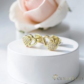 Goldfilled Antiallergén Fülbevaló 9mm 14K szín	