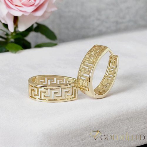 Goldfilled Antiallergén Fülbevaló 22 mm 14K szín