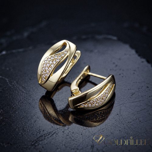 Goldfilled Antiallergén Fülbevaló 19mm 14K szín