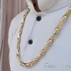 Goldfilled Antiallergén Luxus Barakka Nyaklánc 70cm Hosszú és 11mm Széles  (130g)  Szín 14K Multikolor