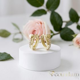 Goldfilled Antiallergén Fülbevaló 11mm 14K szín	