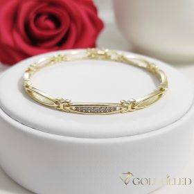 Goldfilled Antiallergén Karkötő 19cm/4mm 14K színű