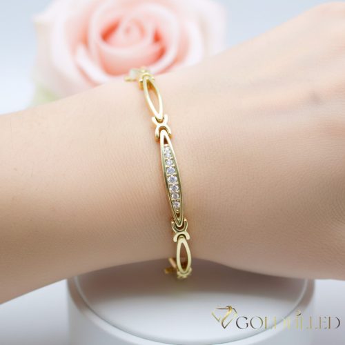 Goldfilled Antiallergén Karkötő 19cm/4mm 14K színű