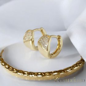 Goldfilled Antiallergén Fülbevaló 14mm 14K szín 