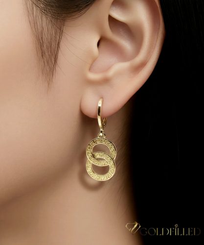 Goldfilled Antiallergén Fülbevaló 33mm 14K szín	