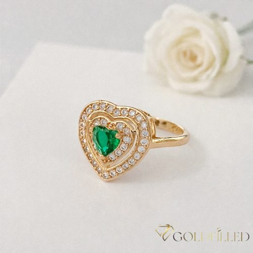 "Goldfilled" antiallergén gyűrű, különböző méretekben 18K színű