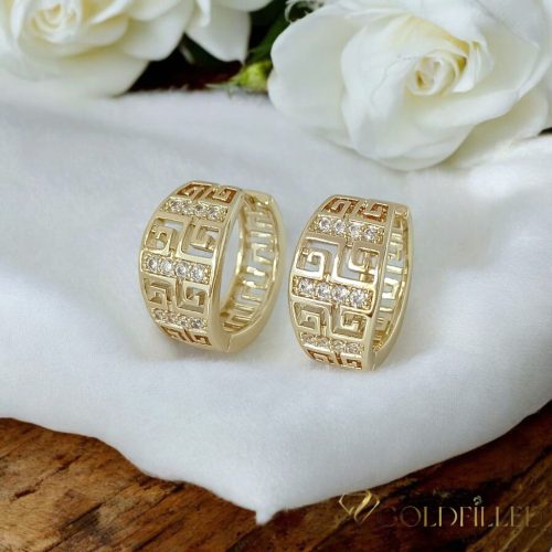 Goldfilled Antiallergén Fülbevaló 20 mm 14K szín