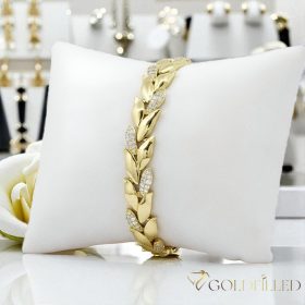 Goldfilled Antiallergén Karkötő 17 cm/11mm 14K színű