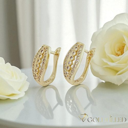 Goldfilled Antiallergén Fülbevaló 20 mm 14K szín