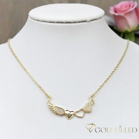   Goldfilled Antiallergén Nyaklánc  50cm Hosszú és 2 mm Széles  Szín  14K  "ANGYALSZÁRNYAK"