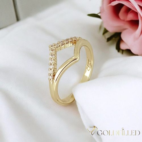 "Goldfilled" antiallergén gyűrű, különböző méretekben 14K színű