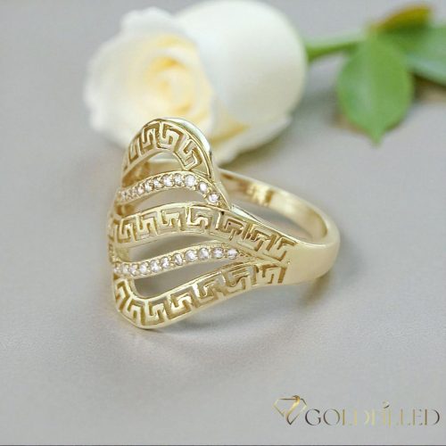 "Goldfilled" antiallergén gyűrű, különböző méretekben 14K színű