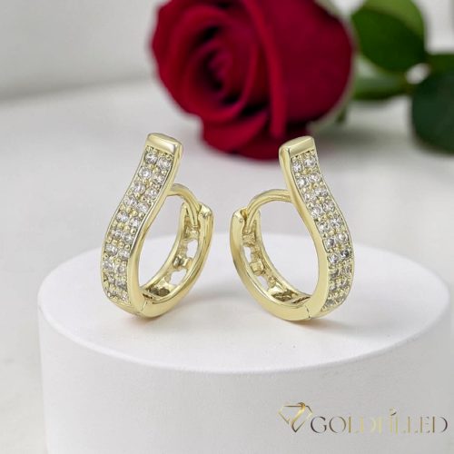 Goldfilled Antiallergén Fülbevaló 17 mm 14K szín