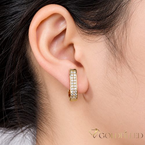 Goldfilled Antiallergén Fülbevaló 17 mm 14K szín