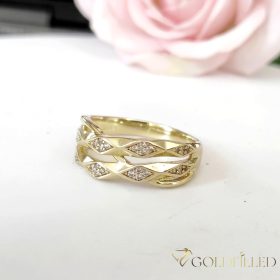   "Goldfilled" antiallergén gyűrű, különböző méretekben 14K színű