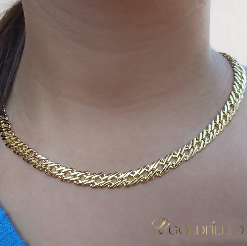 Goldfilled Antiallergén Luxury Nyakék 45cm Hosszú és 7mm  Széles  Szín 14K