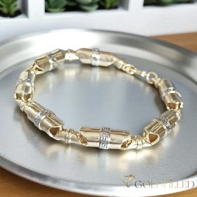   Goldfilled Antiallergén Karkötő 22cm /8-9mm Multikolor szín (14K) 