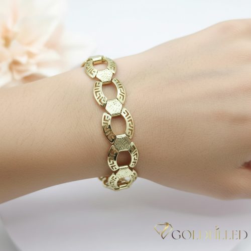 Goldfilled Antiallergén Karkötő 19cm/14mm 14K színű