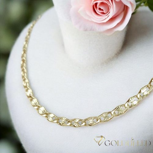 Goldfilled Antiallergén Nyaklánc  50cm Hosszú és 4 mm Széles  Szín  14K