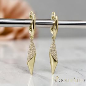 Goldfilled Antiallergén Fülbevaló 40mm 14K szín	