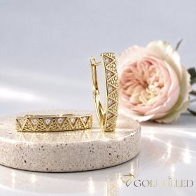 Goldfilled Antiallergén Fülbevaló 26 mm 14K szín