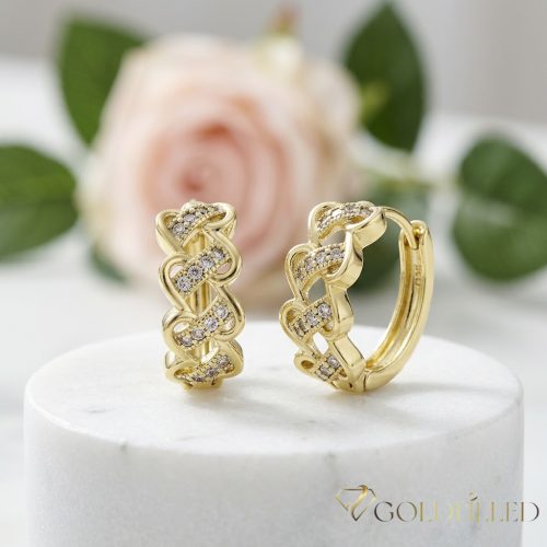 Goldfilled Antiallergén Fülbevaló 15mm 14K szín