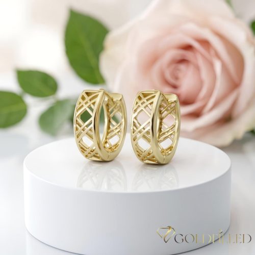 Goldfilled Antiallergén Fülbevaló 16mm 14K szín