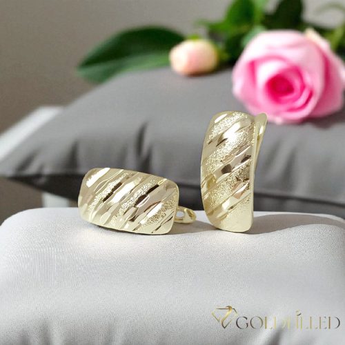 Goldfilled Antiallergén Fülbevaló 22 mm 14K szín