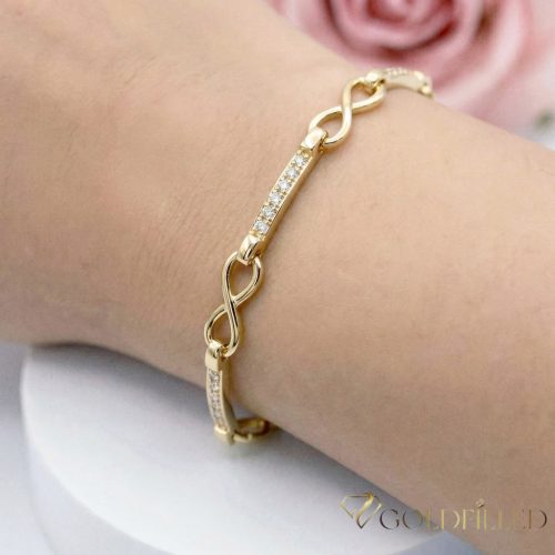 Goldfilled Antiallergén Karkötő 19cm/5mm 14K színű