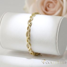 Goldfilled Antiallergén Karkötő 17cm/6mm 14K színű