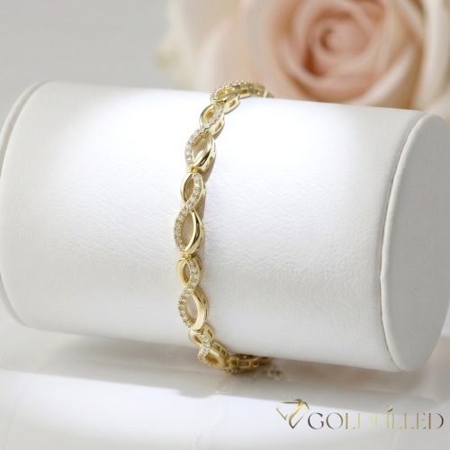 Goldfilled Antiallergén Karkötő 17cm/6mm 14K színű