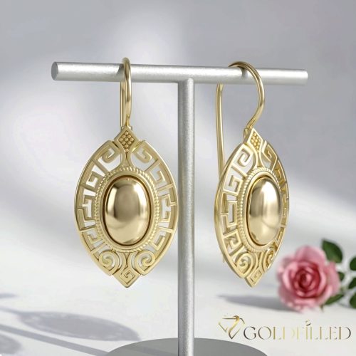 Goldfilled Antiallergén Fülbevaló 42mm 14K szín	