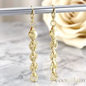 Goldfilled Antiallergén Fülbevaló 74mm 14K szín	
