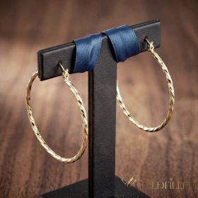Goldfilled Antiallergén Karika Fülbevaló 40mm 14K szín	